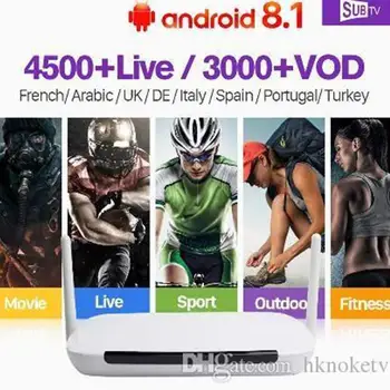 

IPTV Arabic France Q9 Quad-Core Android 8.1 Tv Box Receiver Android 4k With 1Years Iptv SUBTV IPTV Subscription