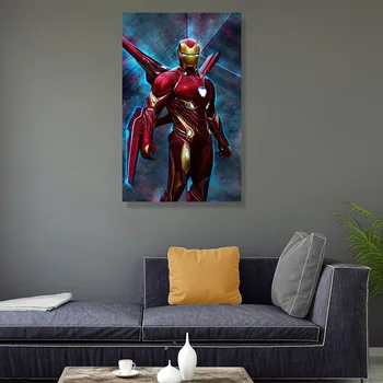 

Iron Man Framed LED Induction Light Painting Wall Pictures for Living Room Canvas Wall Art Pictures