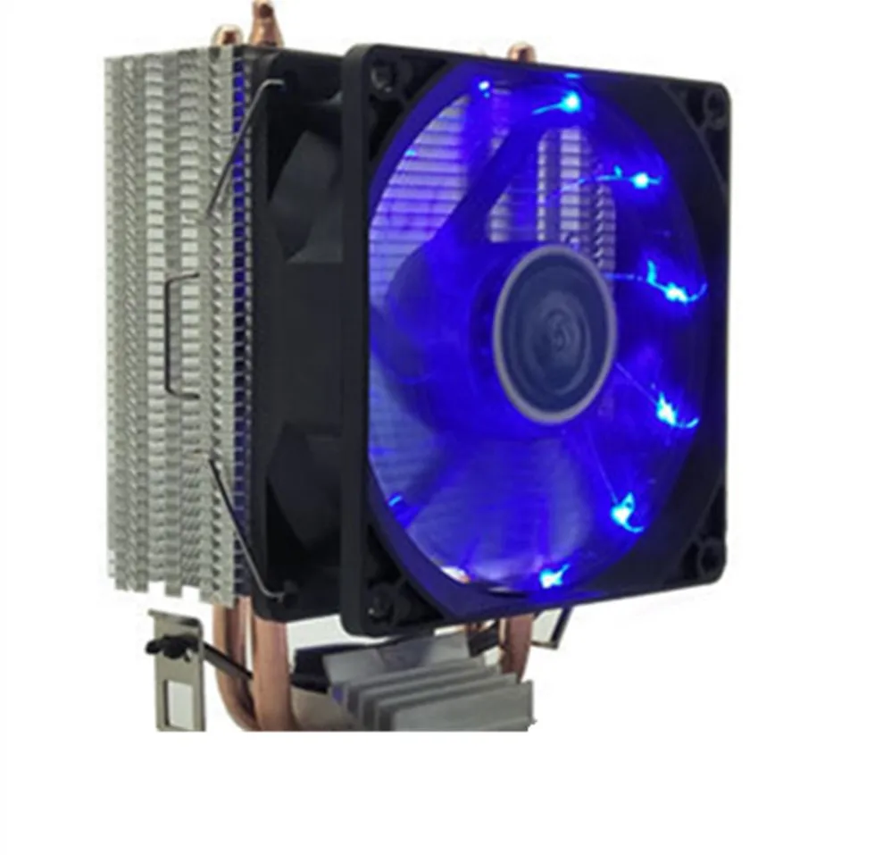 90 мм 3Pin Процессор теплоотводы, но тихими вентиляторами для Intel LGA775/1156/1155/1151/1366/2011 для AMD 2 тепловые трубы радиатор процессора Вентилятор