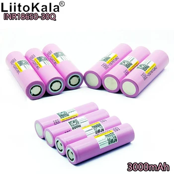 

LiitoKala new high power 18650 rechargeable lithium battery 3000mAh 30Q 3.7V 20A electronic cigarette INR18650 30Q