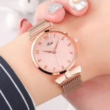 

Luxury Women Fashion Watches New Stainless Steel Quartz Round Wrist Watch Gift