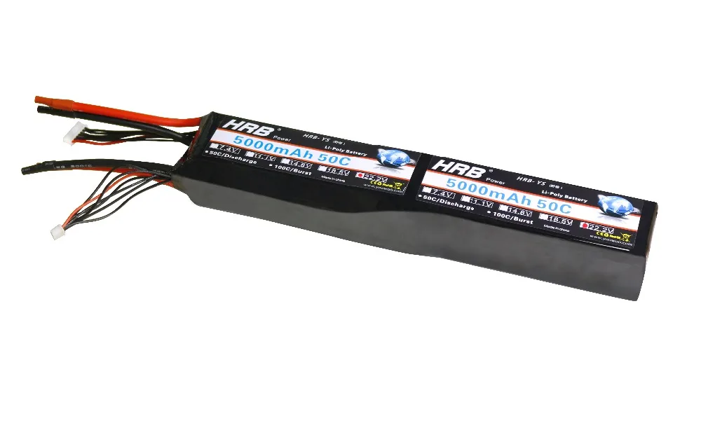 

HRB 12s lipo battery 5000mah 50C 44.4V Lipo with XT90 Connector EC5 Plug for goblin Drones align 700 helicopter