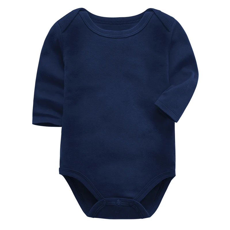 Baby Bodysuit Spring Autumn Baby girls Boys Bodysuit 100% Cotton Body Long Sleeve solid Rompers 0-24Mothes Baby Clothes