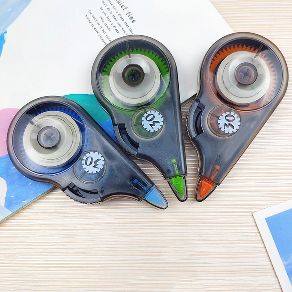 Черный 6 шт. модный роликовый корректор белый длинный канцелярский материал