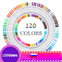 

FineLiner 12/48/72/100/120 Colors Dual Tip Brush Art Markers Pen Profession Watercolor Pens For Drawing Calligraphy Art Supplies