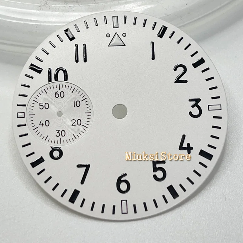 Quadrante Orologio Bianco 38,9 Mm + Blu PARNIS Per Movimento Meccanico 6498