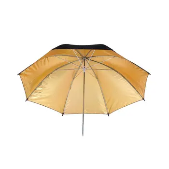 

Translucent Umbrella with Reflective Black and Golden Cover Photography Umbrella Reflector Light Diffuser and Modifier