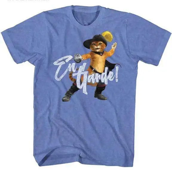 Shrek Puss In Boots En Garde Adult T Shirt Kids Movie | Мужская одежда