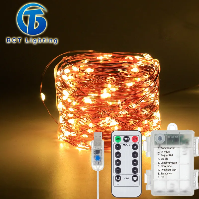 Гирлянда с питанием от батарейки светодиодная гирлянда - Цена: 