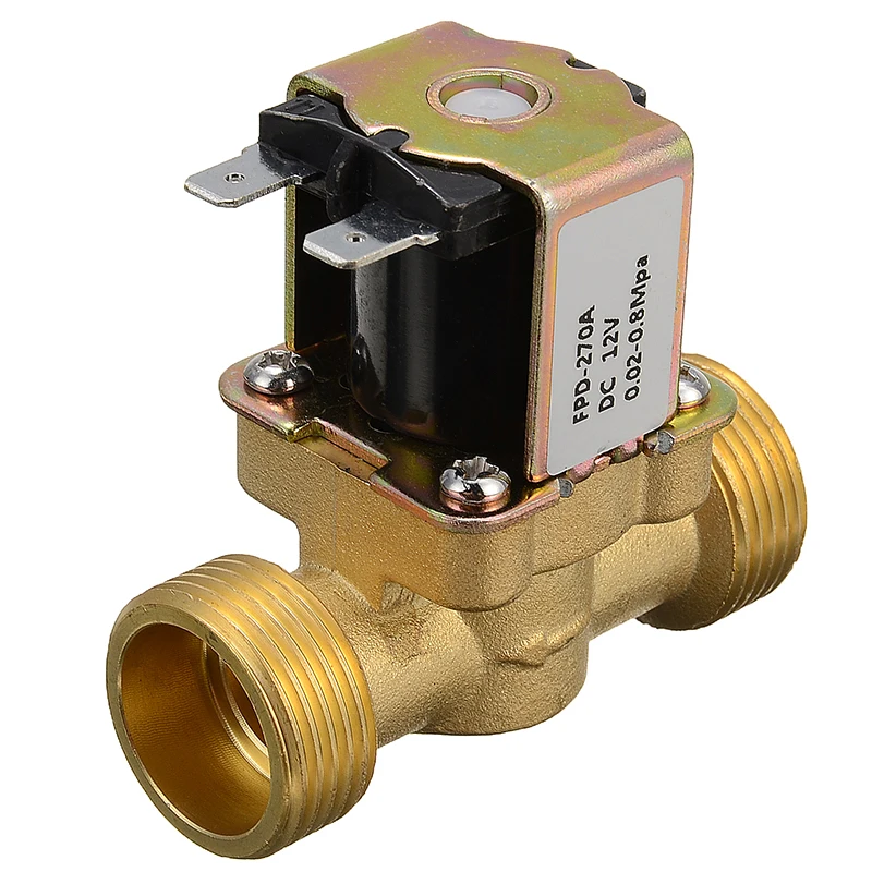 1 шт. G3/4 DC 12 В электромагнитный клапан электрический кран N/C водяной клапан Латунь Пневматический клапан для применения воды