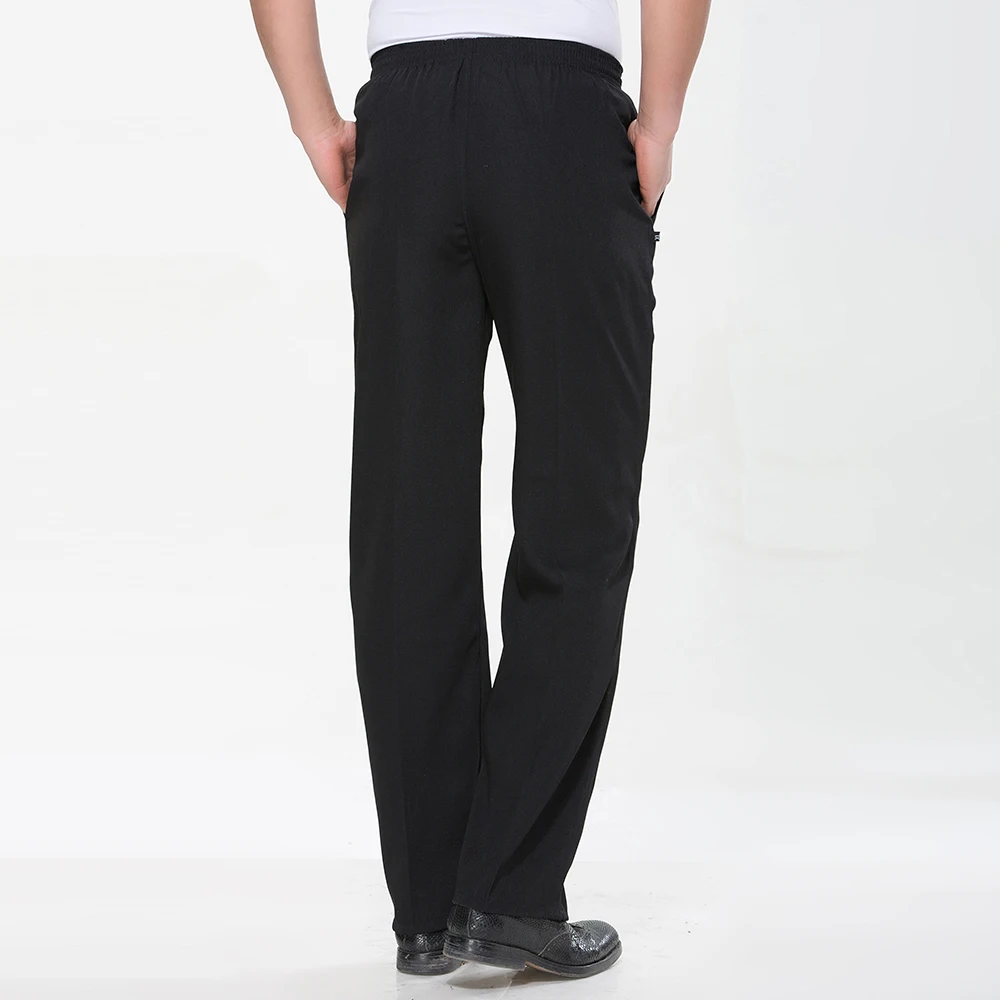 VIAOLI Food Service Men's Loose Chef Trousers Work Wear Stripe Kitchen Restaurant Uniform Cook Pant for Man Chef Bottoms L-5XL
