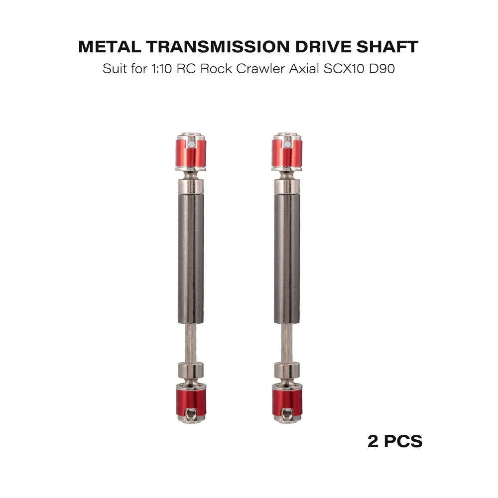 

2pcs 112-150mm Metal Transmission Drive Shaft Suit for 1:10 RC Rock Crawler Axial SCX10 D90 RC Car
