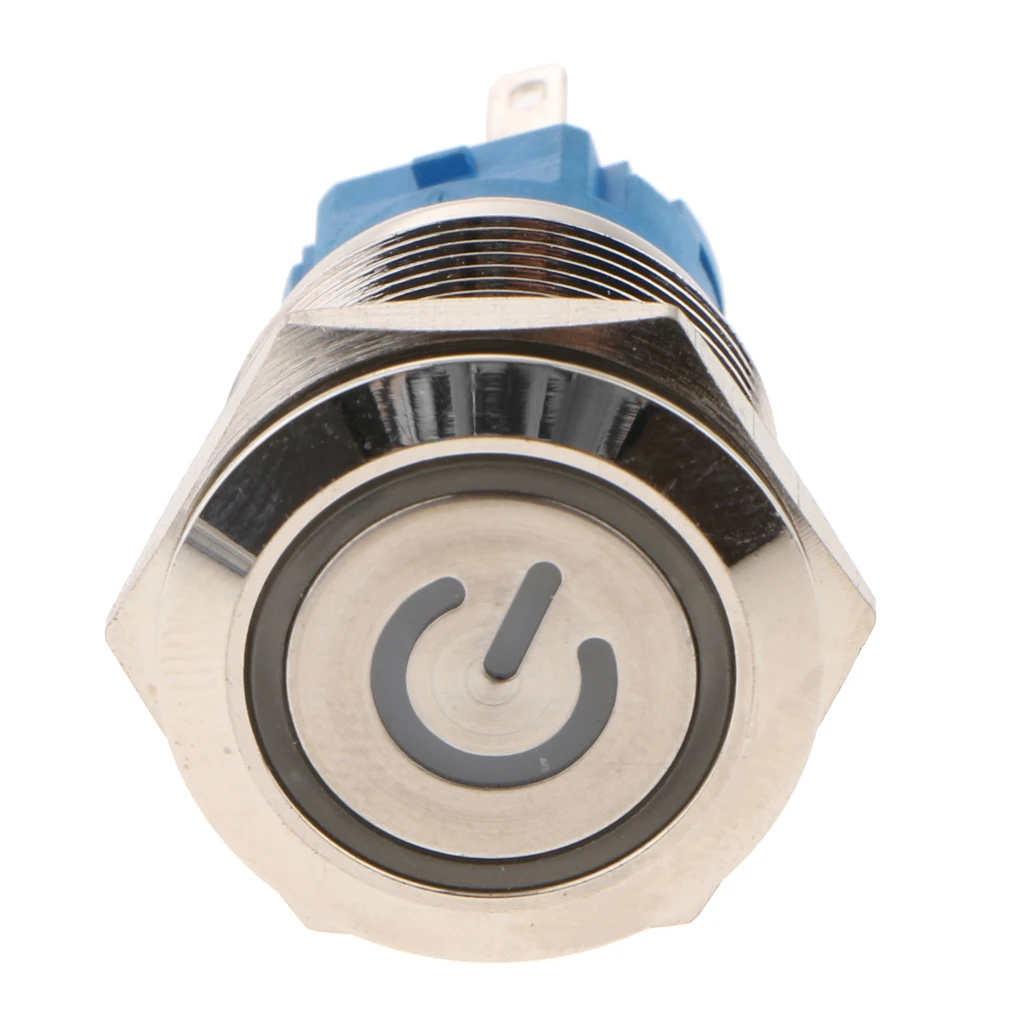 19mm 12V Waterproof Metal Signal Indicator Light Pilot Lamp IP67
