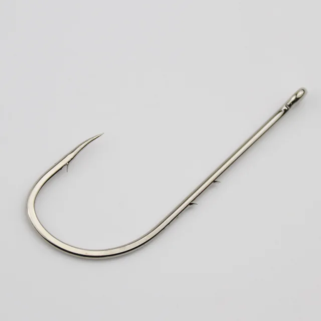 50pcs Fishhook Long Shank Fishing Hook 1#-12# High Carbon Steel Sharp Barbed Offset Narrow Bait Fishing Hooks Tackle Box 6