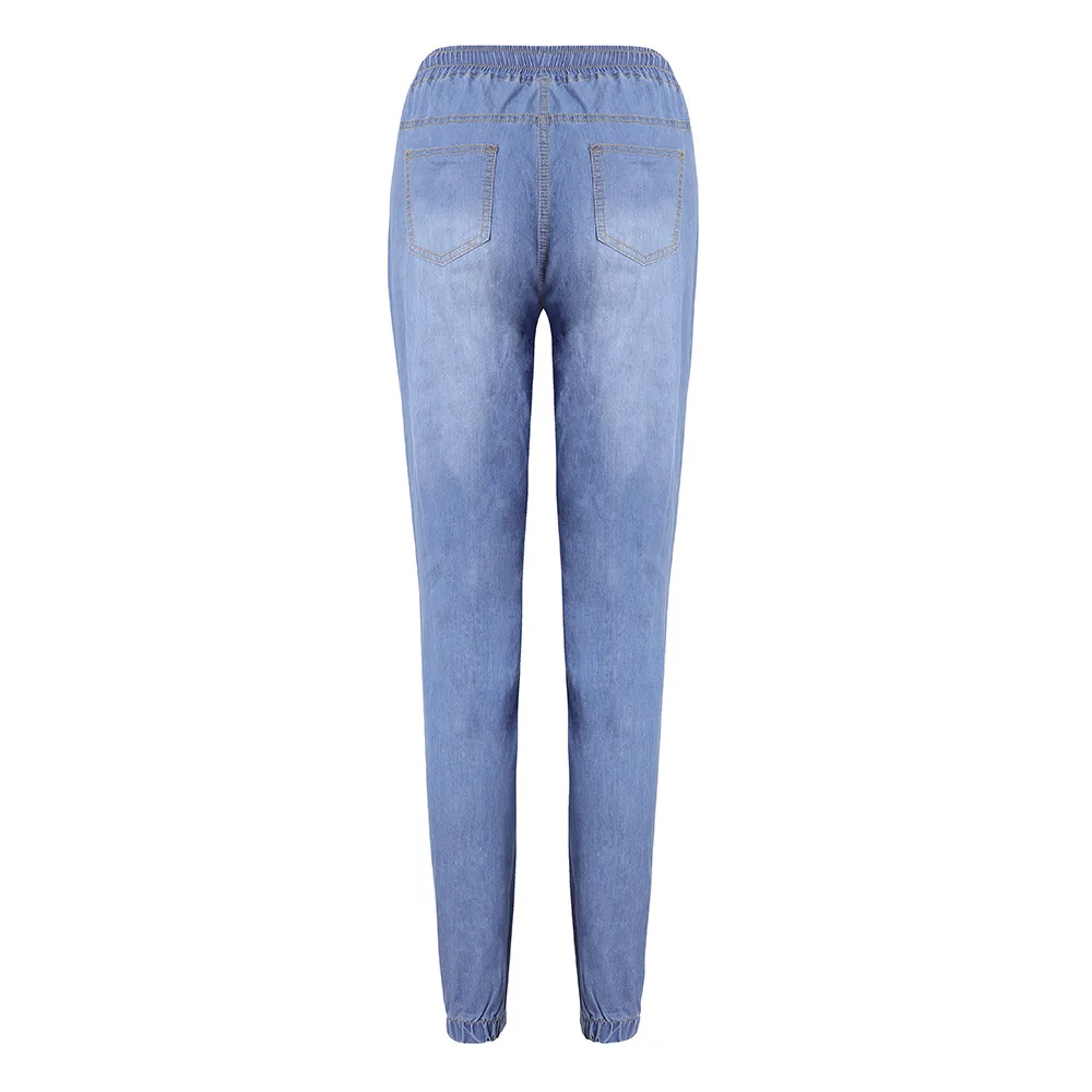 Jaycosin Autumn Fashion Ladies Casual Loose Pencil Denim Skinny Jeans Elastic Stretch Trousers Small Feet Cropped Jeans 11#4