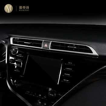 

For Toyota Camry 2018 2019 2020 Automotive interior Center console Air outlet Decorative frame Refit ABS bright bar decoration