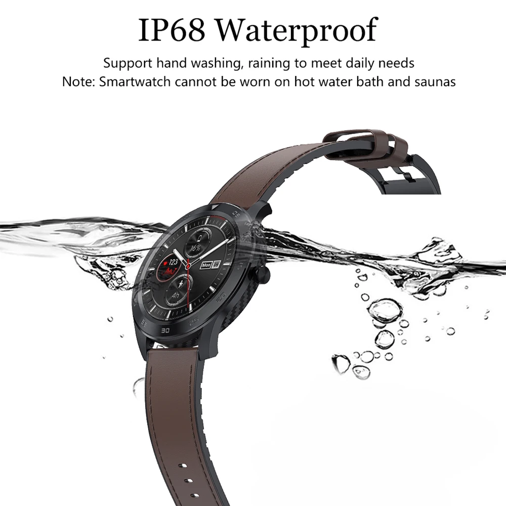 DT98 Smart Watch IP68 Waterproof 1.3 Round HD Screen Heart Rate ECG Analyzer Bluetooth Call Watches Fitness Rracker Smart Watch
