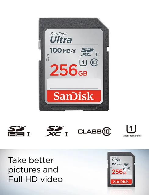 SanDisk — Carte Micro SD Ultra, 8 Go/16Go/32 Go/64 Go/128 Go, Classe 10, 80  Mo/s, TF, carte mémoire - AliExpress