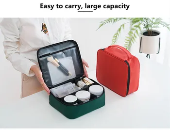 

Women PU Leather Cosmetic Bag Waterproof Makeup Cases Toilet Wash Storage Pouch Travel Beauty Vanity Organizer Make Up Box
