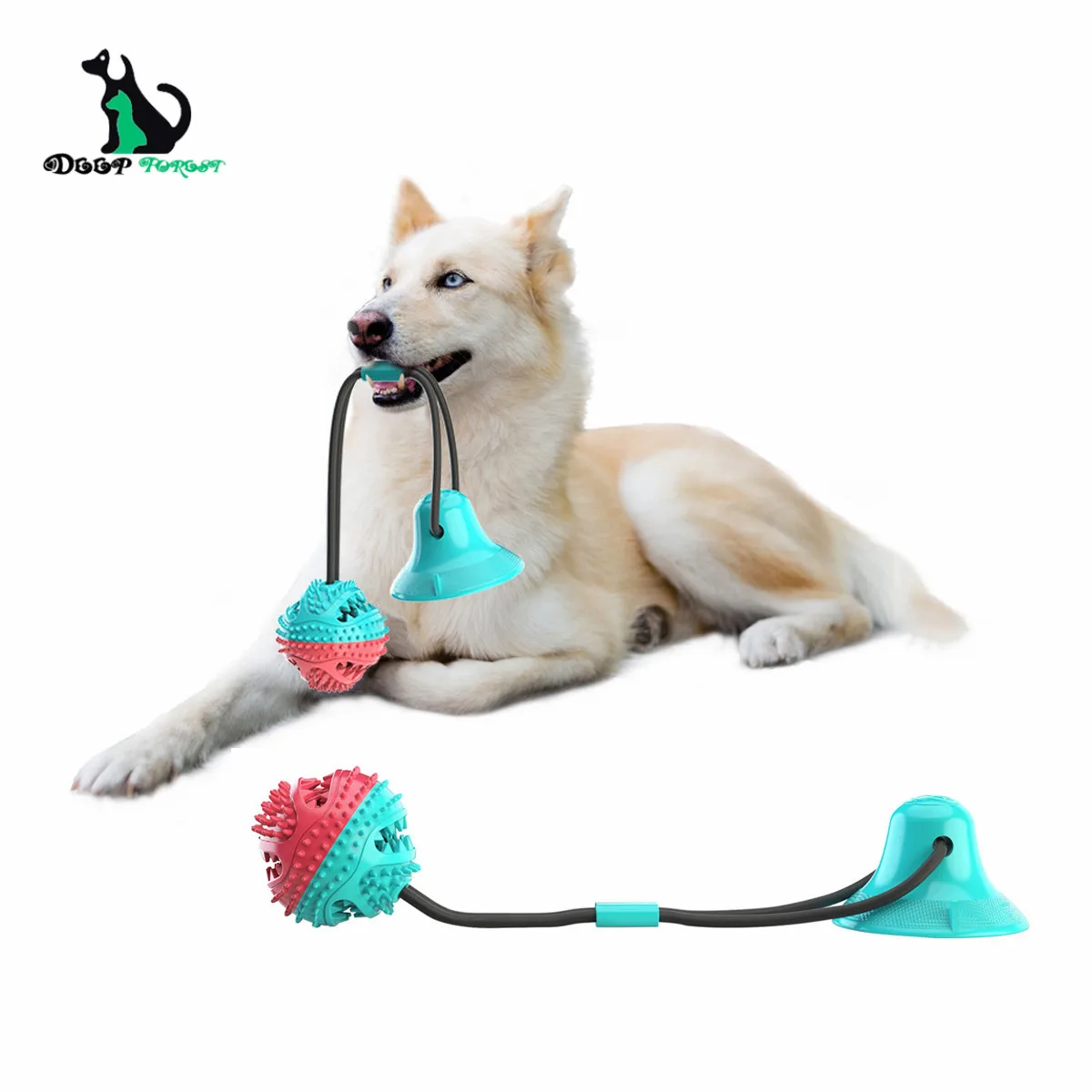 Pet Toys Suction Cup Dog Push Toy Tpr Ball Suction Cup Rubber Dog