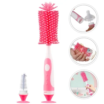 

1pc 2-in-1 Silicone Bottle Brush Multi Bottle Brush Set for Baby Bottle