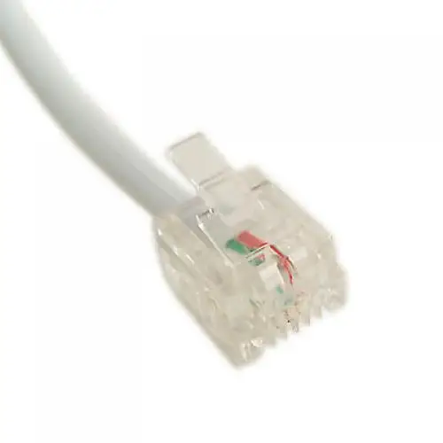 26 Feet 2 Jack Telephone Extension Cable Lead Wire Cord Phone Fax Modem