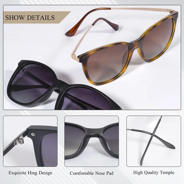 Sunglasses Polarized Classic Anti Glare Driving Sun Glasses For Men and Women's 6