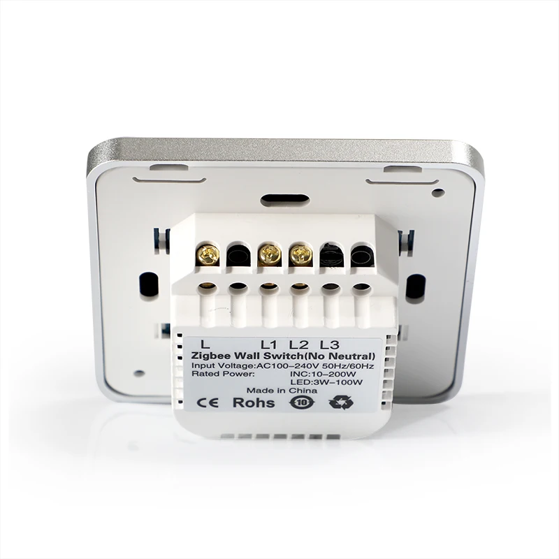 ЕС Великобритания Тип Tuya Smart ZigBee две банды пожарный провод сенсорный выключатель работает с Alexa Google Home Голосовое управление