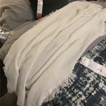 

Knitted sofa blanket sofa towel full blanket midnight nap Nordic style leisure blanket simple solid color floor mat room