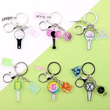 KPOP EXO GOT7 פעמיים שבע עשרה Keychain Bangtan בני מפתח שרשרת אביזרי מפתח טבעת חמוד תליון Keyring מתנות