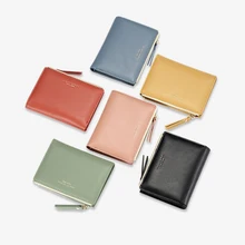Leather Wallet Women Zipper Hasp Mini Style Large Capacity Female Fashion Money Bag Card Holder Coin Purse Multi-Card Slots