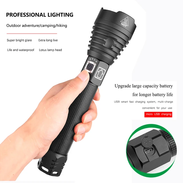 Lampe de poche LED 15000 lumens 4200 XHP 70.2 PROFESSIONAL-XLED le