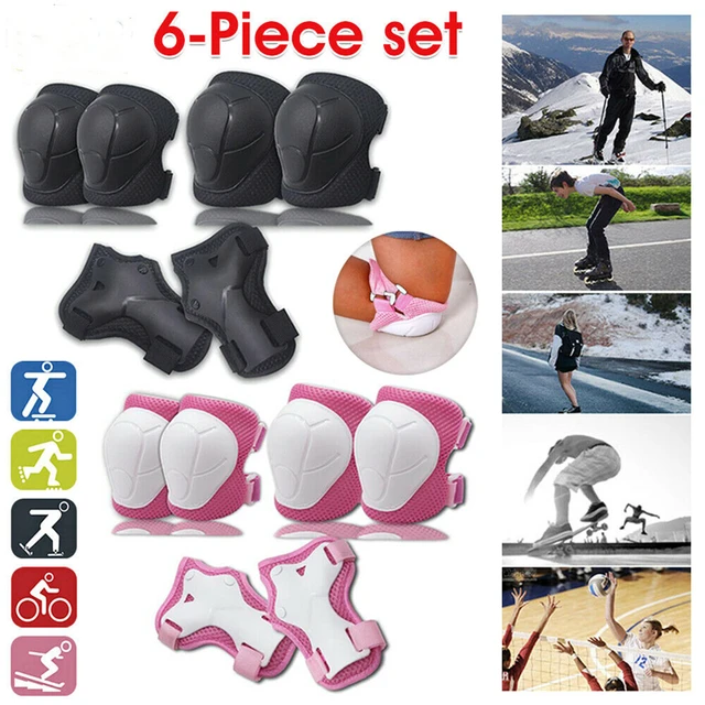 6Pcs/Set Kids Knee Pads Protective Gear Kit Knee Elbow Pads Wrist Guards Sports Roller Skating Skateboard Cycling Protection Pad 1