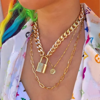 

Sexy Aretes Statement Choker Necklace For Women Boho Necklace Accessories Fashion Big Chain Choker Lady Jewelry For Party Gifts