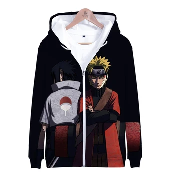 

Zipper Hoodies Naruto 3D Men Women Hooded Pullover Hot Sale Harajuku Hip Hop Fashion 3D Zipper Naruto Hooded Anime Sweatshirts
