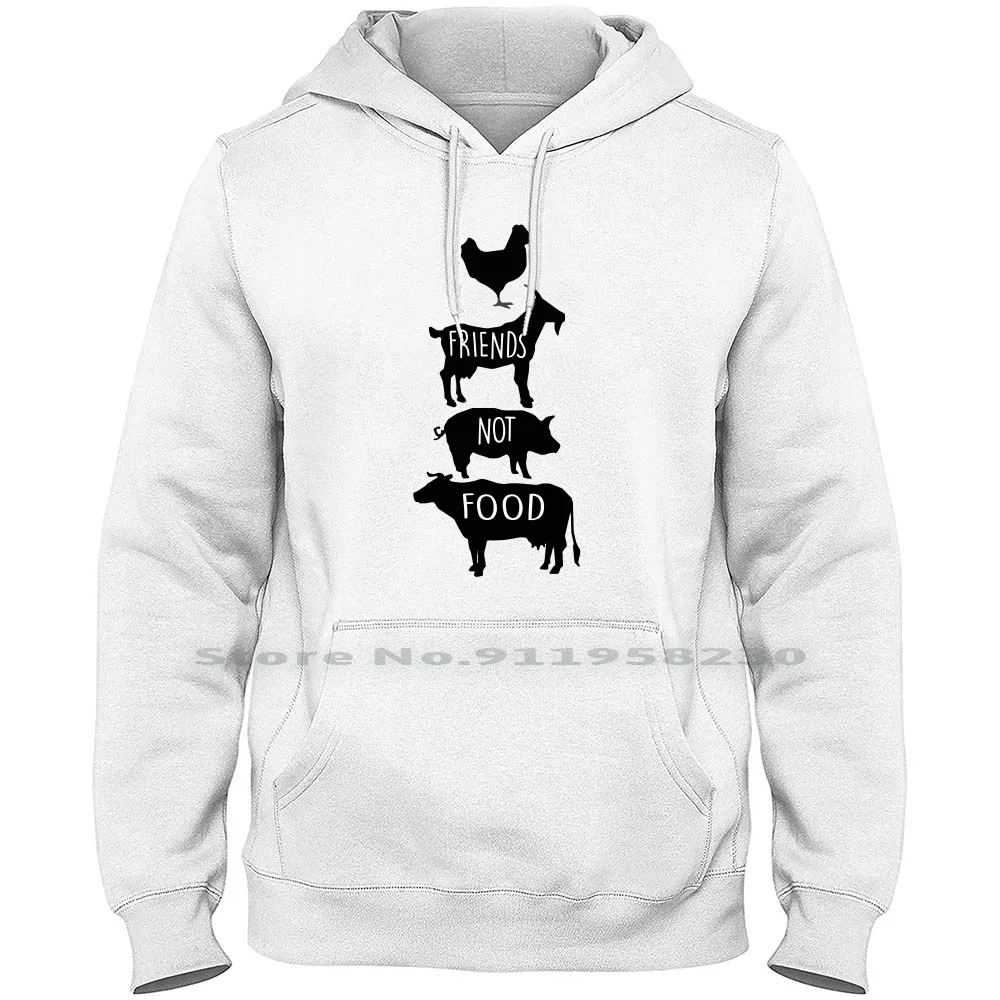 

Friend Not Food Men Women Hoodie Pullover Sweater 6XL Big Size Cotton Gift Idea Animals Idea Food Ian End Sm No Animals