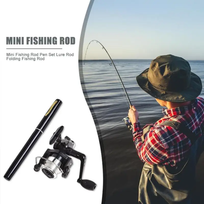 Durable Rod Combo Multi-function Portable Portable Pocket Telescopic Mini Fishing Pole Pen Shaped Fishing Rod Reel Combo Durable Rod Combo Multi-function Portable Portable Pocket Telescopic Mini Fishing Pole Pen Shaped Fishing Rod Reel Combo