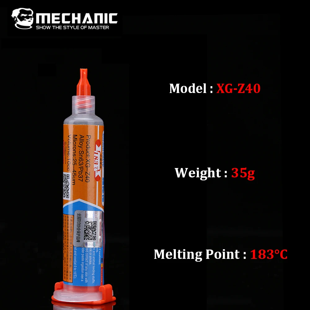 Механический припойный поток пасты оловянный крем SMD smt bga инструменты Sn63/Pb37 25-45um сварочная паста Флюс для пайки 183 градусов