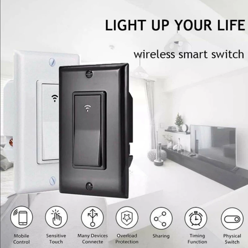 

Self-powered Kinetic Wireless Switch Wall Switch Without Battery, Remote Control Lighting Up To 30 M, Without Wire, Easy To Inst