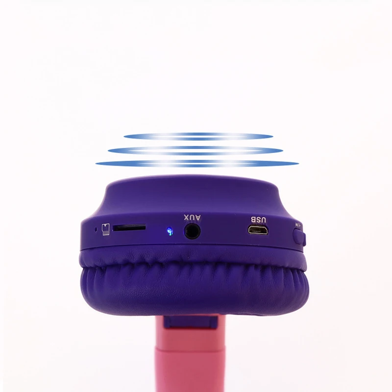 LED Cat Headphones Bluetooth 5 0 Girl Kids Cute Headset 3 5mm Jack Support TF Card Wireless Headphone Mic for Phone PC 2020