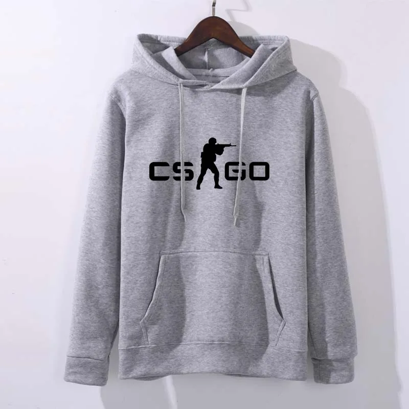 Light grey Осень зима мода CS GO толстовки женские толстовки с принтом игры Толстовка csgo Женский пуловер брендовая хлопковая одежда - Цвет: Light grey