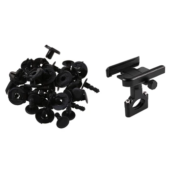 

20 Pcs Fender Bumper Plastic Trim Clips & 1 Pcs Mobile Phone Holder Motorcycle Bicycle Stand Rotatable