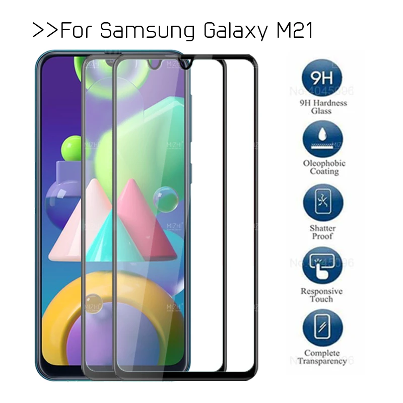 2 шт закаленное стекло для Samsung M21 Защитное Galaxy M 21 21a Sm m215f m215m Защитная пленка