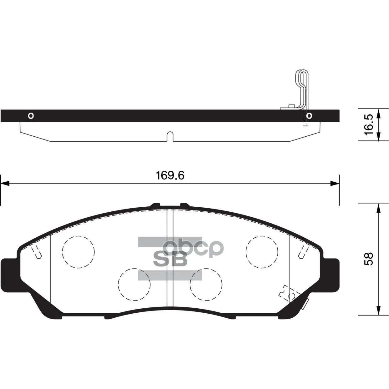 Sp1452_[45022stxa00]!Колодки Дисковые П Acura Mdx/Zdx 07-11, Honda Pilot 09-11 Sangsin Brake Sp1452 Sangsin brake арт. SP1452