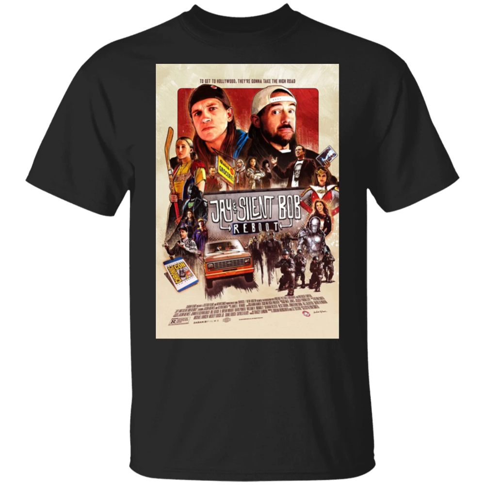 

Jay And Silent Bob Reboot (2019) Movie Tv Black T-Shirt M-Xxxl Summer Style Tee Shirt