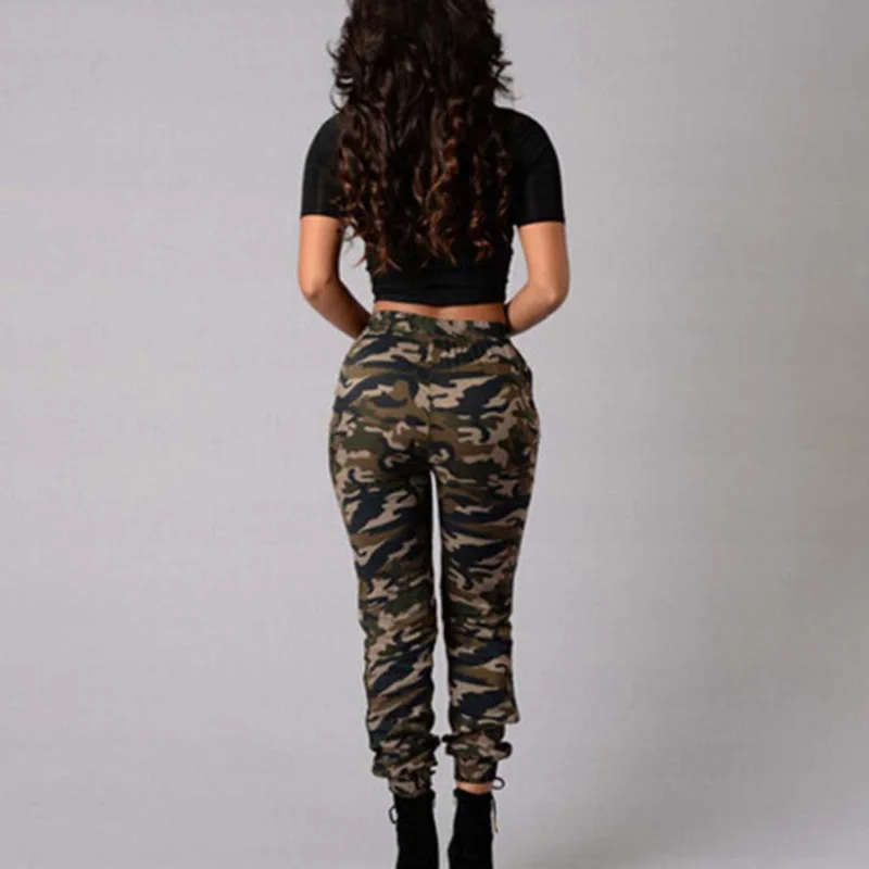 

Women Pants Ladies Trouser Plus Size Casual Fashion Stretch Camouflage Print