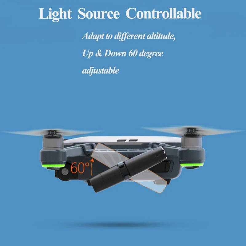 Подходит для Dji Mavic Pro-Spark светодиодный светильник аксессуары с регулируемым углом наклона маленькая вспышка светильник дистанционного Яркость ночное F светильник ing аксессуары