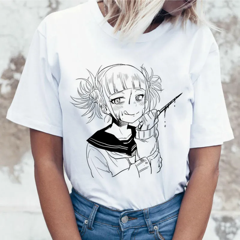 Senpai химико Тога футболка мультфильм футболка для женщин Harajuku Boku No Hero Academy аниме Принт футболки женские рубашки - Цвет: T2114