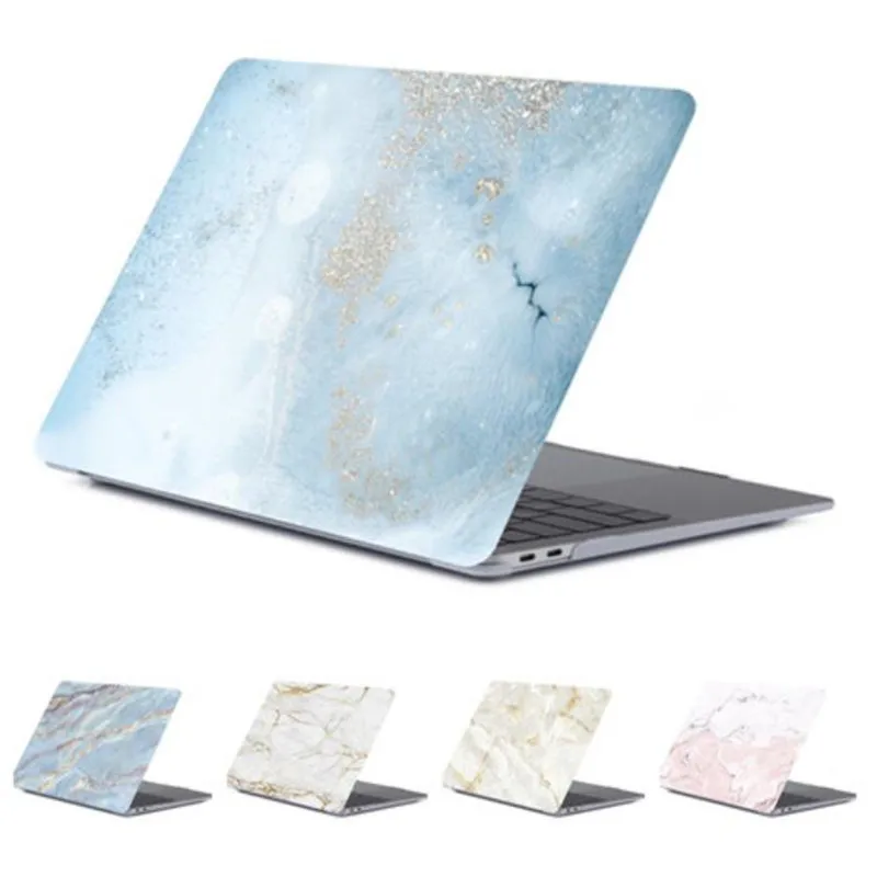 

Marble Clear Laptop Case for Macbook Pro 13 A1502 A1278 A1708 Matte Glitter Flower Cover for Apple Mac book 13.3 inch A2159 2019