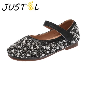 

JUSTSL 2020 New Style Girls' Leather Shoes Spring Children Casual Sandals Student Princess Shoes Kids Dance Shoes